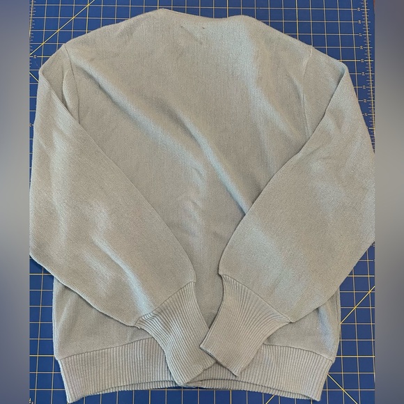 Vintage Arnold Palmer Long Sleeve Light Blue Cardigan Sweater Golf Medium - Picture 2 of 6